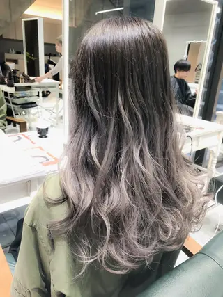 セミロング カラー ヘアアレンジ モテ髪透明感❤️ デイズヘアカラーのヘアスタイル