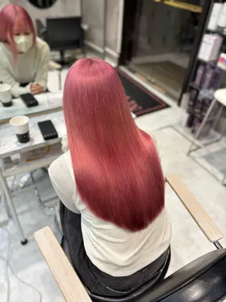 ロング カラー 色落ち綺麗🩰ハイ トーン🎀RINKAのヘアスタイル