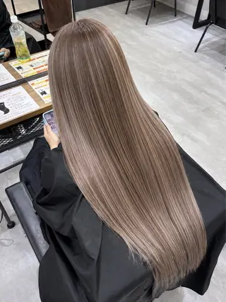 ロング KEISUKE🐶 ブリーチ×エクステのヘアスタイル