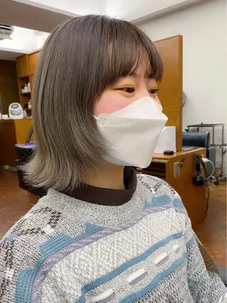 ショート カラー 似合わせレイヤー/ ケアパーマ/高倉のヘアスタイル