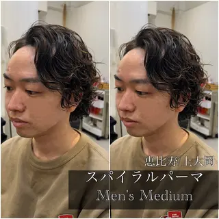 セミロング パーマ メンズ 似合う髪型見つけます AYAKAのヘアスタイル