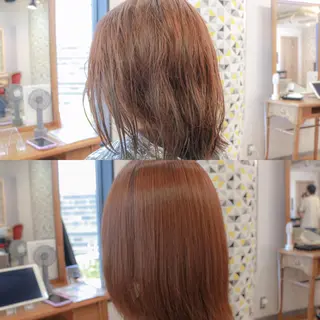 ミディアム 透明感カラー🇰🇷 レイヤー✨桑原　研太のヘアスタイル