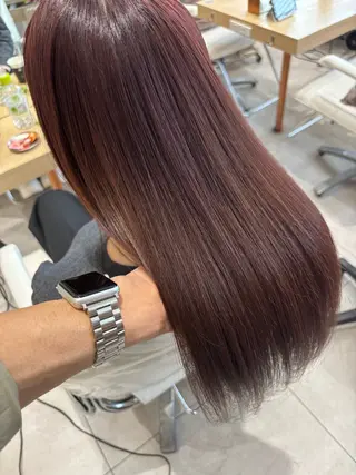 ロング カラー 地毛風矯正✨×髪質 改善⭐️NOJIのヘアスタイル