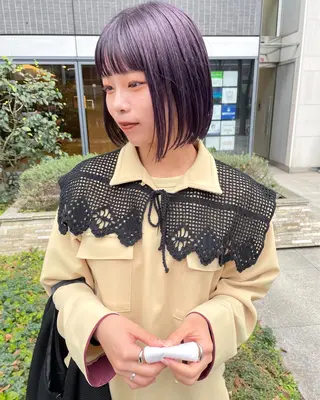 ミディアム カラー パーマ ヘアアレンジ メンズ キッズ ネイル マツエク・マツパ アイブロウ tatsumi/ボブ ウルフ/レイヤーのヘアスタイル