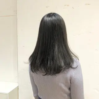 セミロング カラー 銀座/ハイトーン/ hayaka 🖤のヘアスタイル