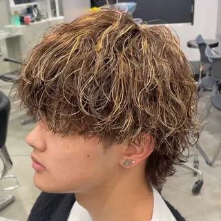 ミディアム カラー ヘアアレンジ メンズ fifth 石川 凪のヘアスタイル