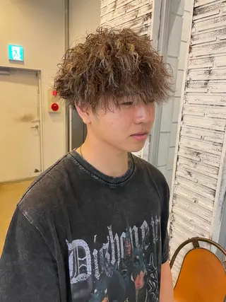ショート パーマ メンズ メンズカット/パーマ 特化motooのヘアスタイル