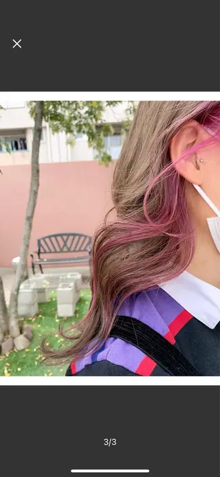 セミロング カラー ヘアアレンジ マツエク・マツパ JILL ユキのヘアスタイル