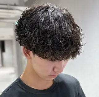 ショート パーマ メンズ 【メンズ特化】 池田大成✂︎のヘアスタイル
