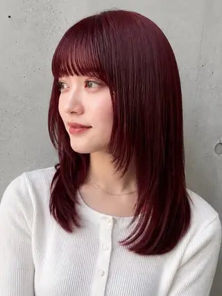 ミディアム カラー takagi nayuのヘアスタイル