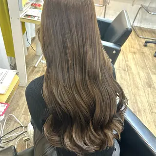 ロング カラー ブリーチなしベージュ /ヘアセット/ミユのヘアスタイル