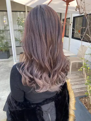 セミロング カラー 大橋 輝久のヘアスタイル
