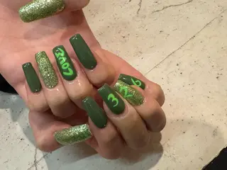 ネイル 韓国/ワンホン/長さ 出しつけ放題🎀のネイルデザイン