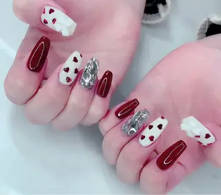 ネイル I-nailロング /ワンホン/キラキラのネイルデザイン