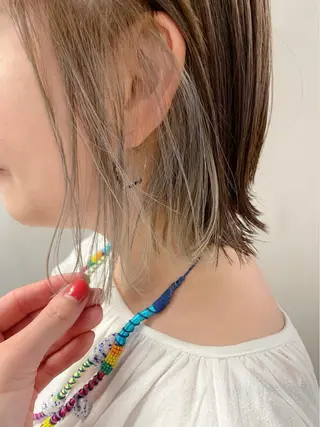 ミディアム カラー パーマ ヘアアレンジ メンズ キッズ ネイル マツエク・マツパ tatsumi/ボブ ウルフ/レイヤーのヘアスタイル