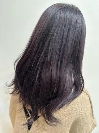 セミロング カラー 田崎 暁大のヘアスタイル