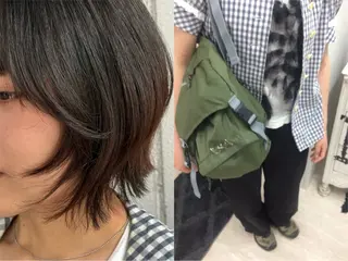 ショート 杏華レイヤー/ パーマ/ハイトーンのヘアスタイル