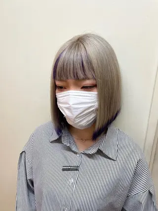 カラー yasuハイトーン/ デザインカラーのヘアスタイル