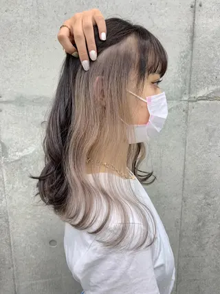 セミロング 山田 絵里菜のヘアスタイル