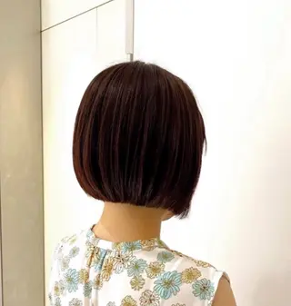 ミディアム コテ巻きパーマ💙 シノヤユイのヘアスタイル