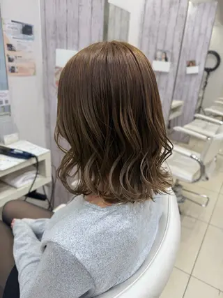ミディアム カラー 🤎ベージュカラー/ 髪質改善/山岸🤎のヘアスタイル