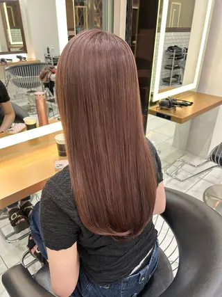セミロング カラー ヘアアレンジ ‎透明感×艶髪 ‎🫒maki🎀のヘアスタイル