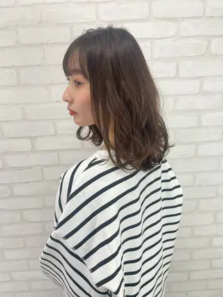 セミロング カラー 似合わせボブ/モデル 様募集中！ツムギ🩵のヘアスタイル