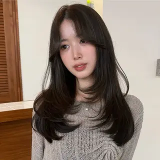ロング カラー カットモデル୨୧大阪 梅田タカシマリナ♡のヘアスタイル