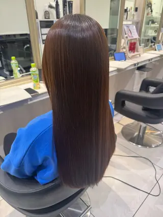 ロング 自然な縮毛矯正/ ワタナベアツヤのヘアスタイル