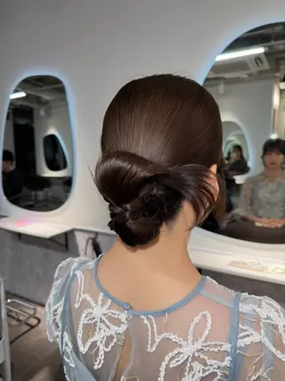 ロング ヘアアレンジ ブリーチ/エクステ/ 新宿/アリルのヘアスタイル