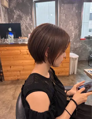 ショート 🩵透明感カラー ボブ/ショート🩵のヘアスタイル