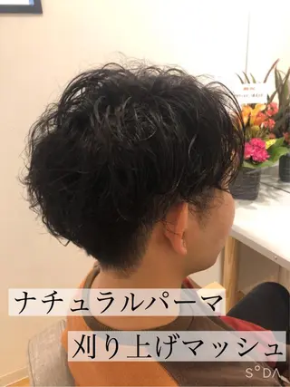 パーマ メンズ 永山 貴文のヘアスタイル