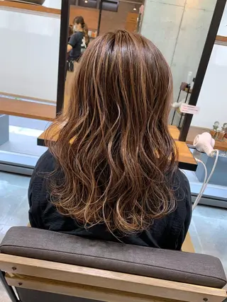 セミロング カラー 天野 開のヘアスタイル