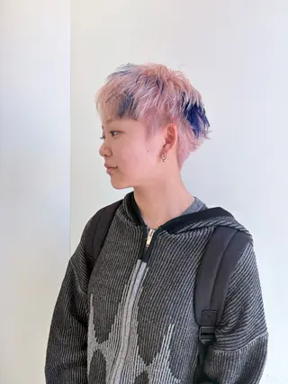 カラー メンズ 🧤高明度ハイトーン 🧤莉音のヘアスタイル