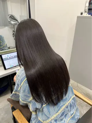 ロング パーマ 🍒モテ暖色カラー × うる艶✧ ゆなのヘアスタイル