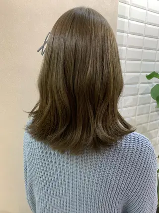 セミロング カラー hubhair レイヤー/透明感のヘアスタイル