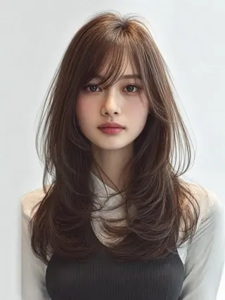 ロング カラー 🍒モテ暖色カラー × うる艶✧ ゆなのヘアスタイル