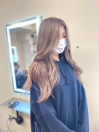 ロング カラー レイヤーカット 赤み消し　店長/大和のヘアスタイル