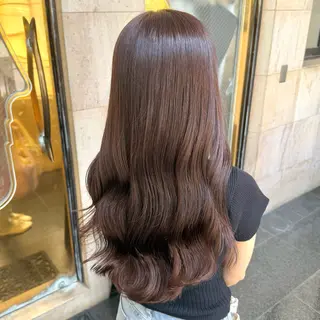 ロング カラー ブリーチなし✨艶髪 カラー𓃲YAGIのヘアスタイル