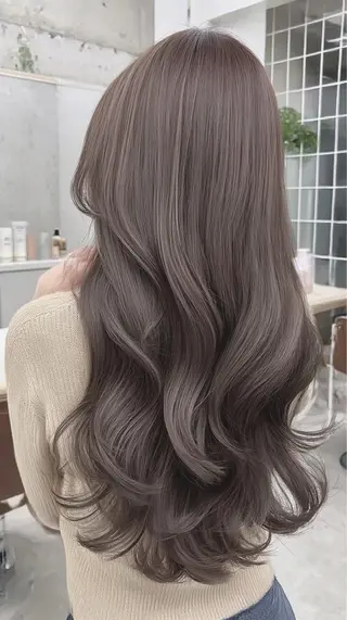 ロング カラー ハイトーンカラー が絶対可愛い✨泰聖✨のヘアスタイル