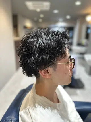 ミディアム パーマ 大貫 真実也のヘアスタイル