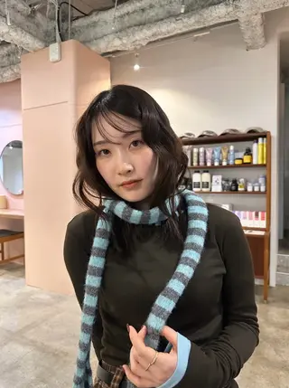 ミディアム 🧣misaki 🧣のヘアスタイル