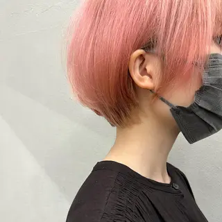 ショート カラー 🌱小顔魅せショート 髪質改善カラー/泉綺のヘアスタイル