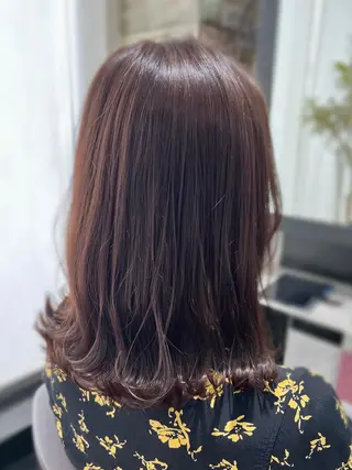 セミロング カラー 艶髪 ♡tomiのヘアスタイル