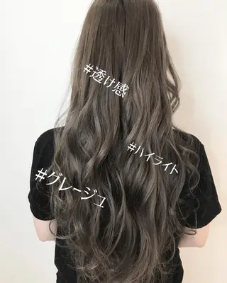 ロング カラー ウルフカット レイヤーカット上柿のヘアスタイル