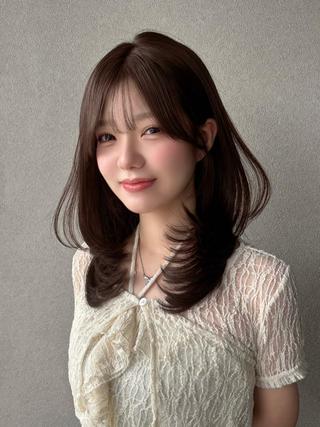 ミディアム カラー 透明感カラー¦ まなみ🎀💞のヘアスタイル