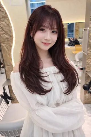 ロング カラー ブリーチ矯正 マスター【タケル】のヘアスタイル
