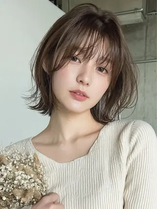 ミディアム 川野 龍一のヘアスタイル