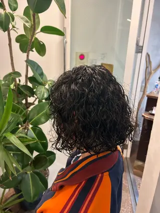 ミディアム パーマ 青木 真生のヘアスタイル