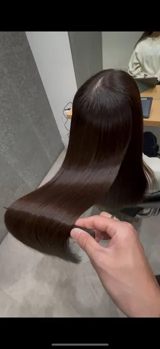 セミロング カラー 髪質改善ヘアケア 艶髪特化/上田のヘアスタイル